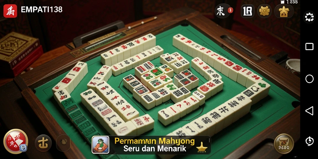 Screenshot game EMPATI138 menampilkan gameplay Mahjong yang mengasyikkan.