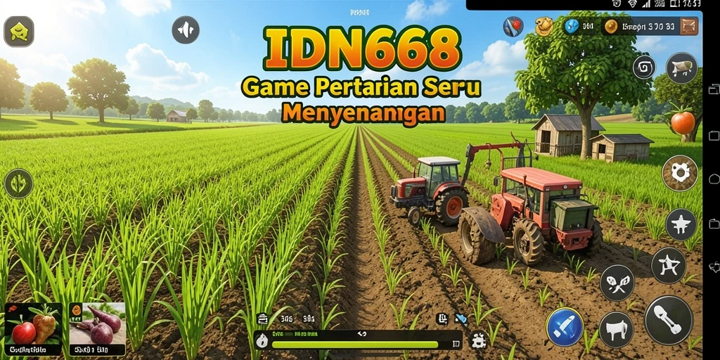 Tampilan memukau dari gameplay pertanian di IDN668.