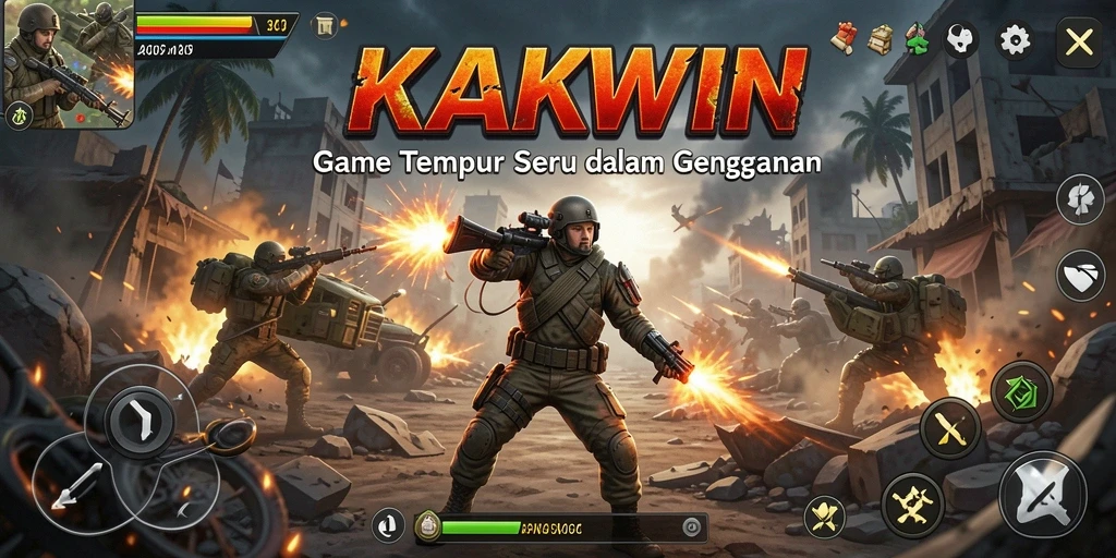 Tampilan menarik dalam gameplay KAKWIN dengan aksi pertempuran yang intens.