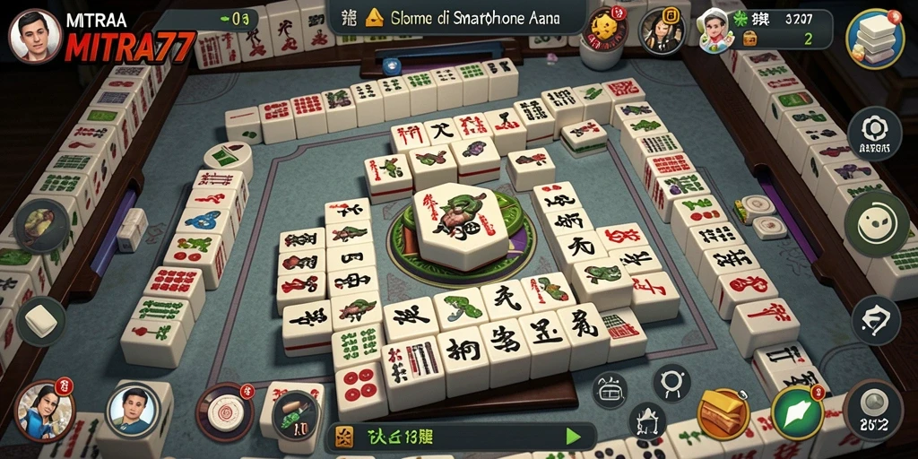 Tampilan gameplay Mahjong yang seru dan menarik di MITRA77.